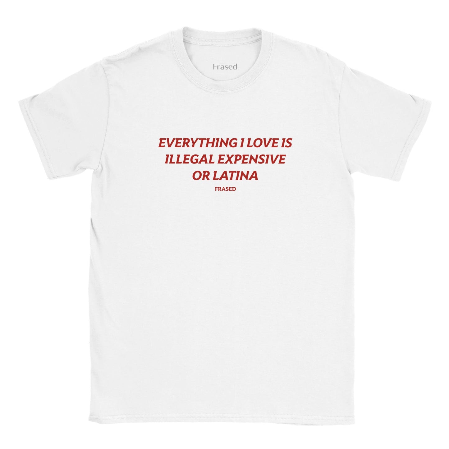 EVERYTHING I LOVE IS ILLEGAL, EXPENSIVE OR LATINA - BABY TEE