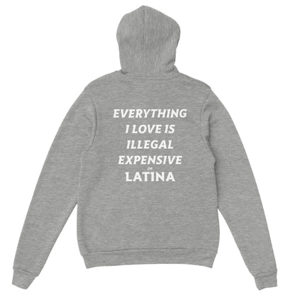 EVERYTHING I LOVE IS ILLEGAL EXPENSIVE OR LATINA - HOODIE