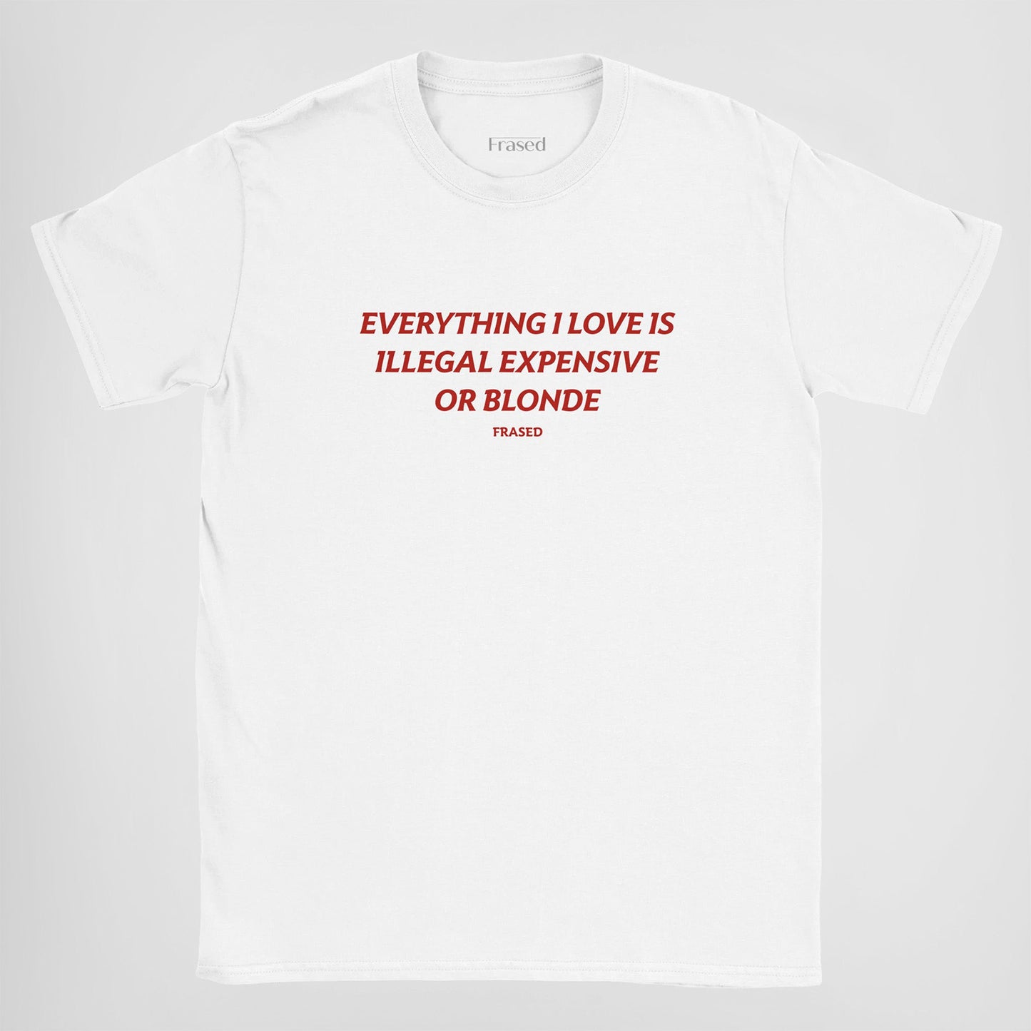 EVERYTHING I LOVE IS ILLEGAL, EXPENSIVE OR BLONDE - BABY TEE