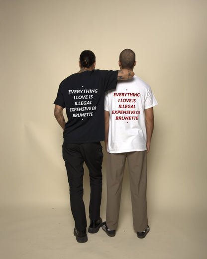 EVERYTHING I LOVE IS ILLEGAL, EXPENSIVE OR BRUNETTE