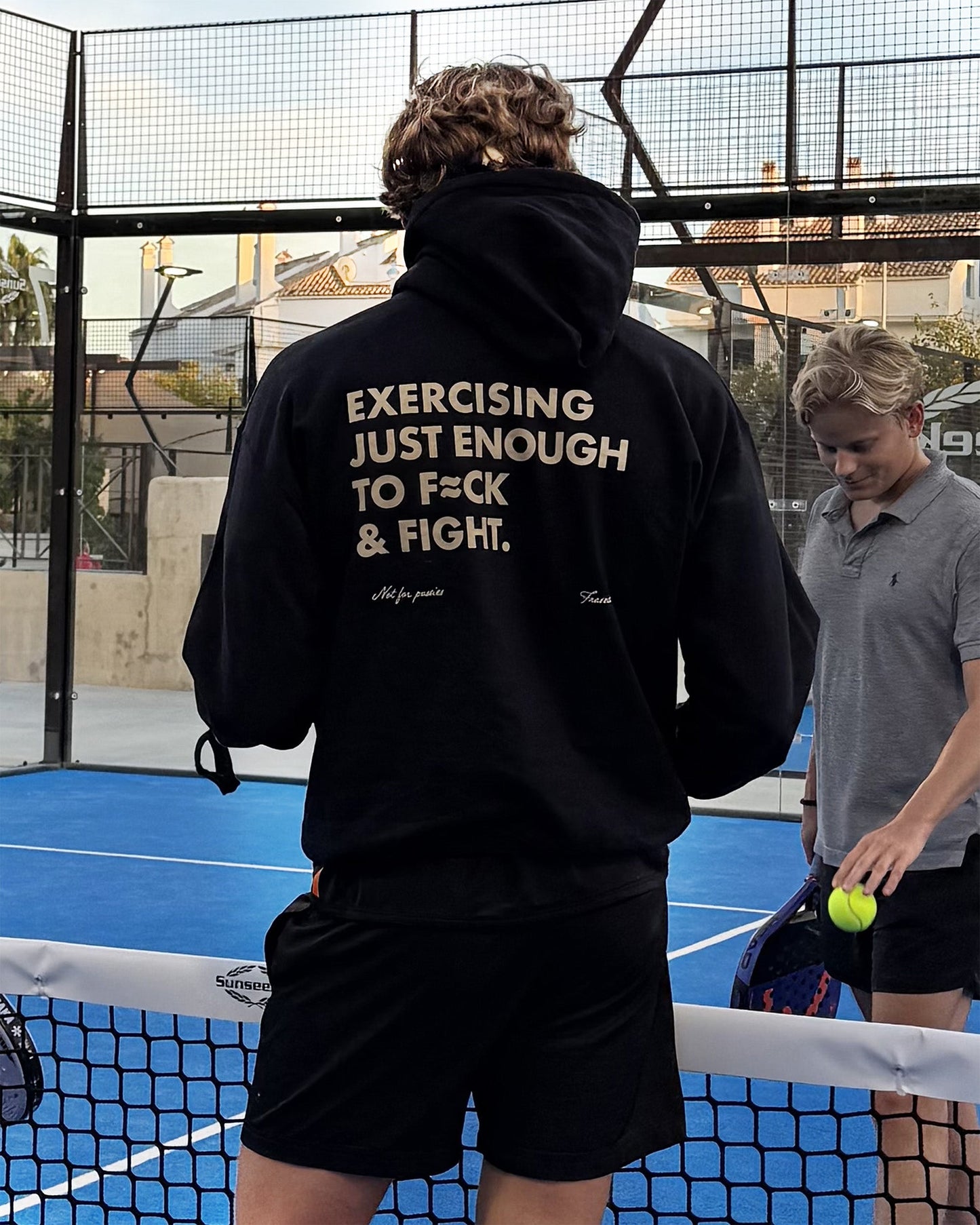 EXERCISING JUST ENOUGH TO F≈CK & FIGHT - HOODIE